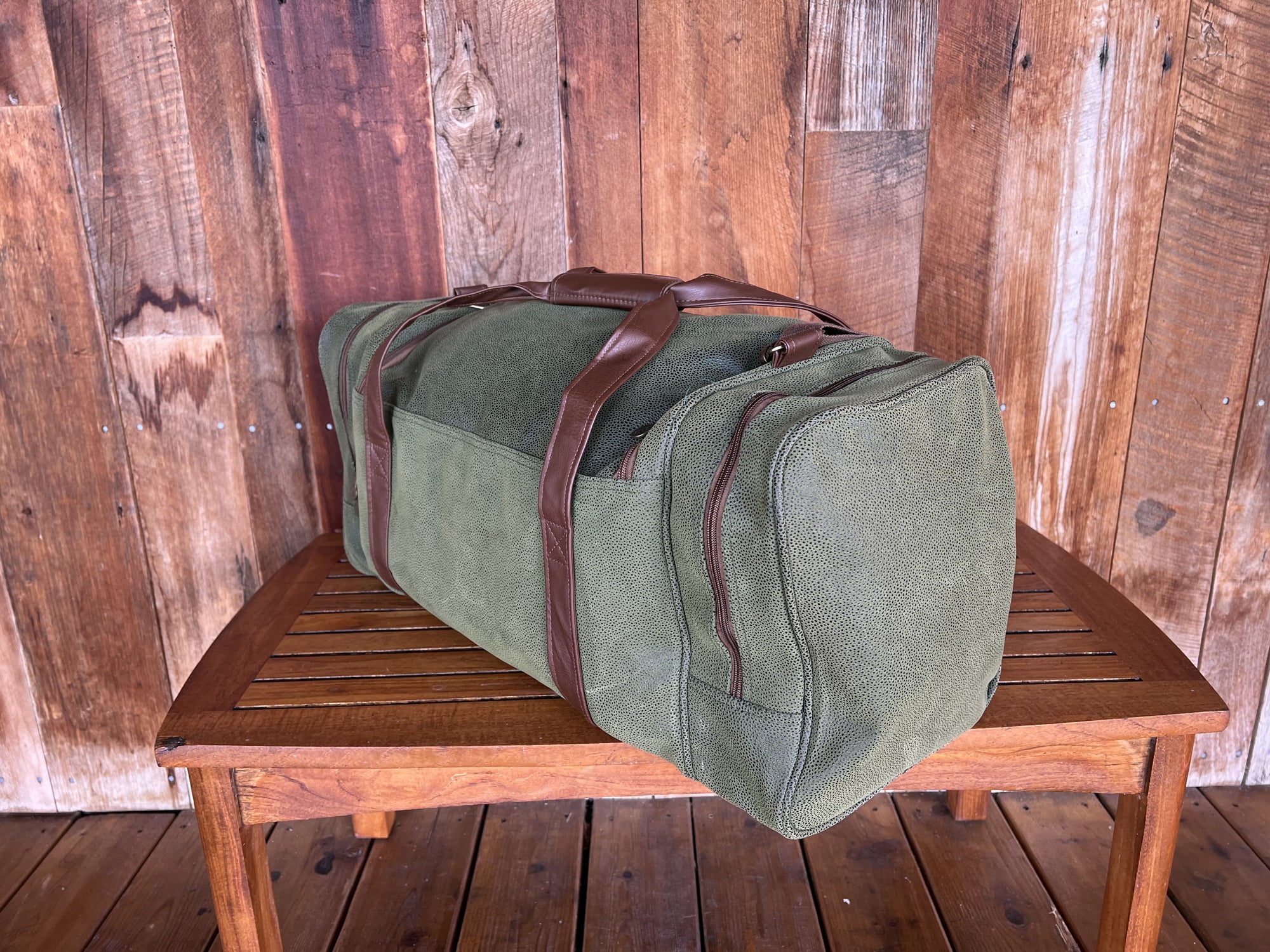 Gear Bag - Millwood Green Faux Suede