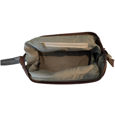 Dopp Kit - Washed Grey Canvas