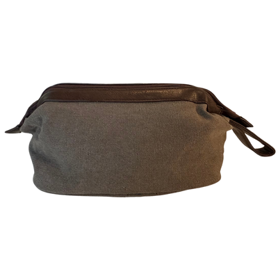 Bellemonde Washed Grey Canvas Dopp Kit