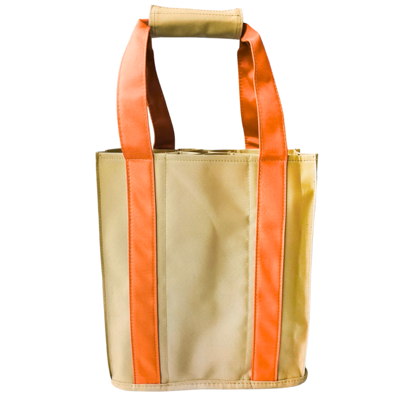 Party-To-Go Tote - Orange/Tan