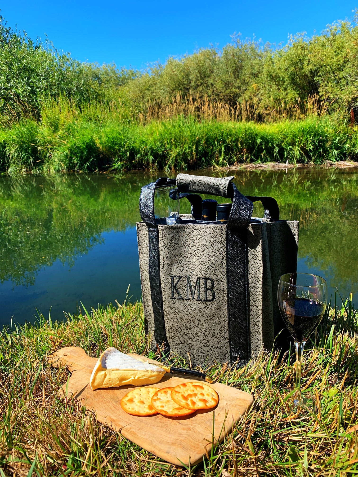 Party-To-Go Tote - Aspen Grey Faux Suede