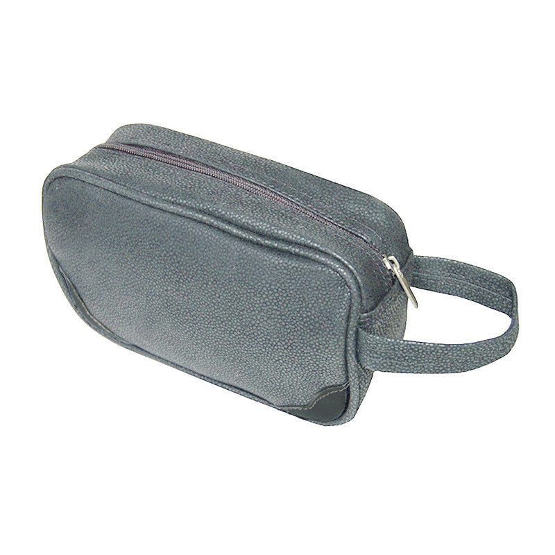 Toiletry Kit (small) - Aspen Grey Faux Suede Grain