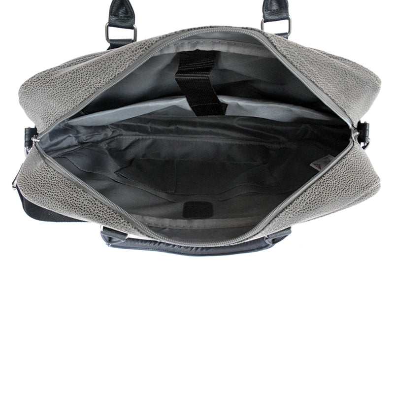 Briefcase - Aspen Grey Faux Suede