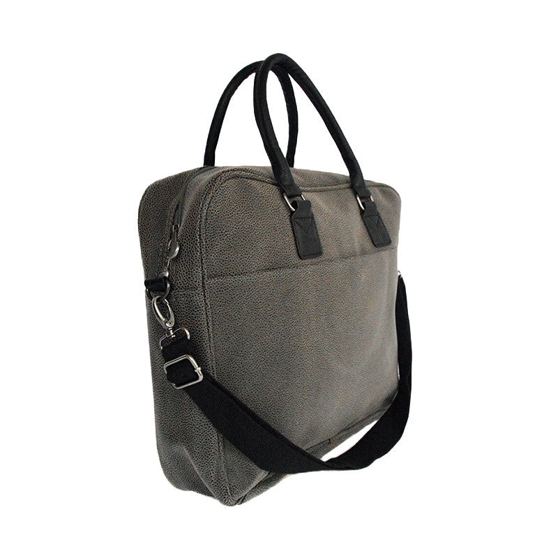 Briefcase - Aspen Grey Faux Suede