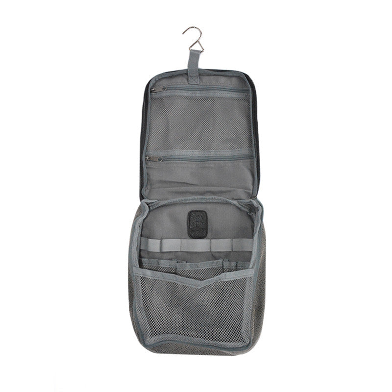 Hanging Toiletry Bag - Aspen Grey Faux Suede