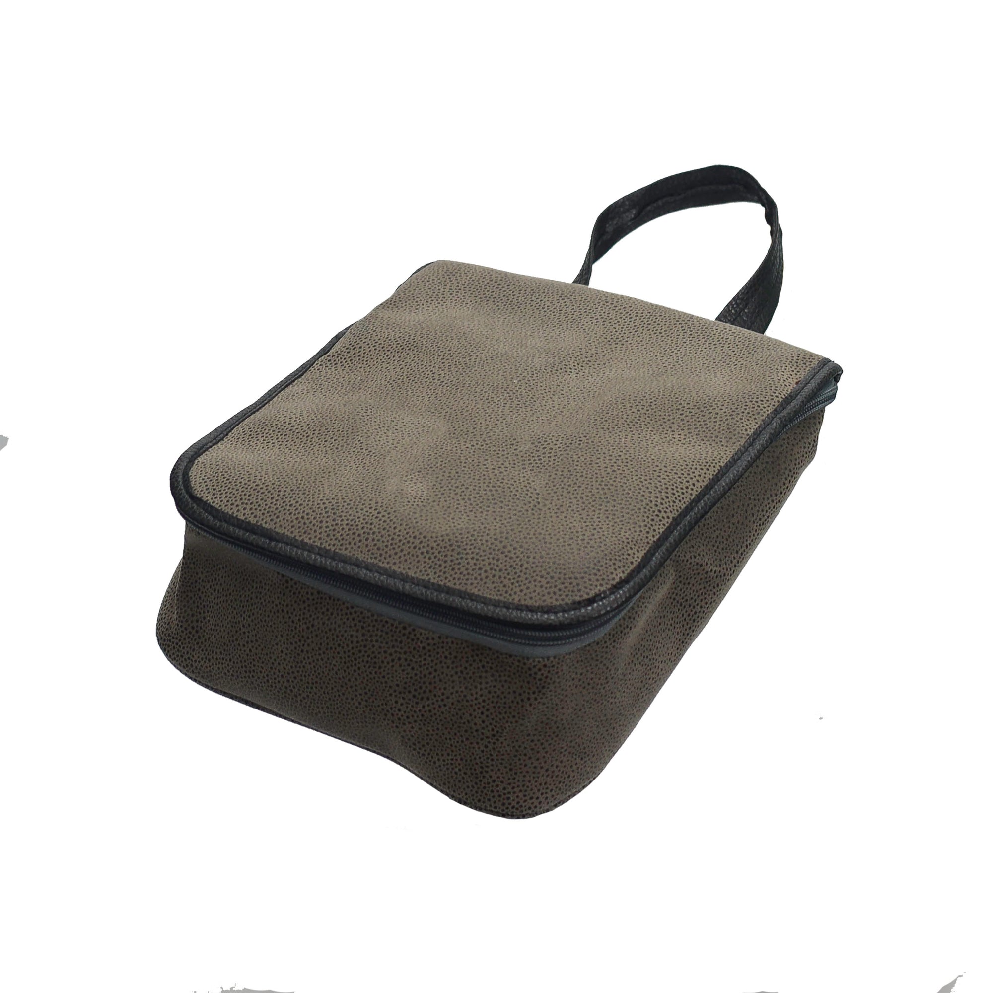 Hanging Toiletry Bag - Aspen Grey Faux Suede