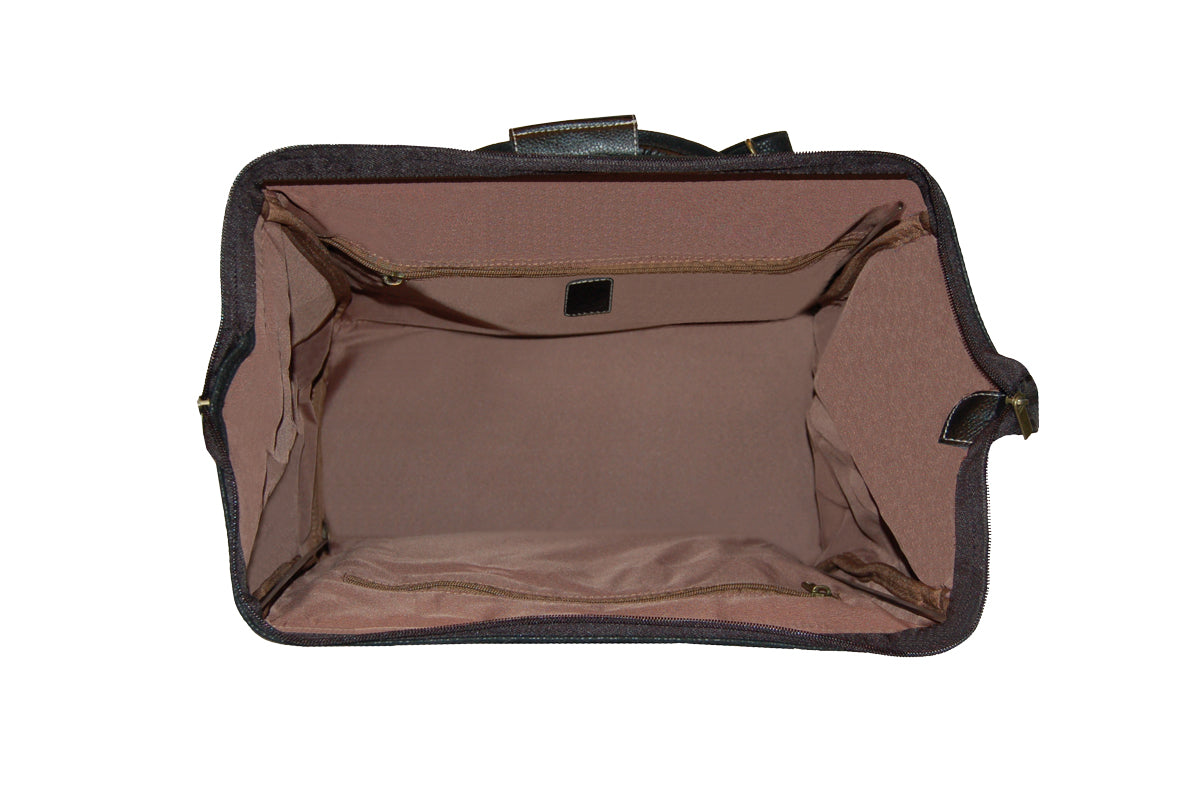 Travel City Bag - Black Faux Suede