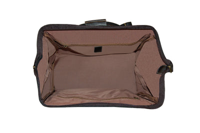 Travel City Bag - Black Faux Suede