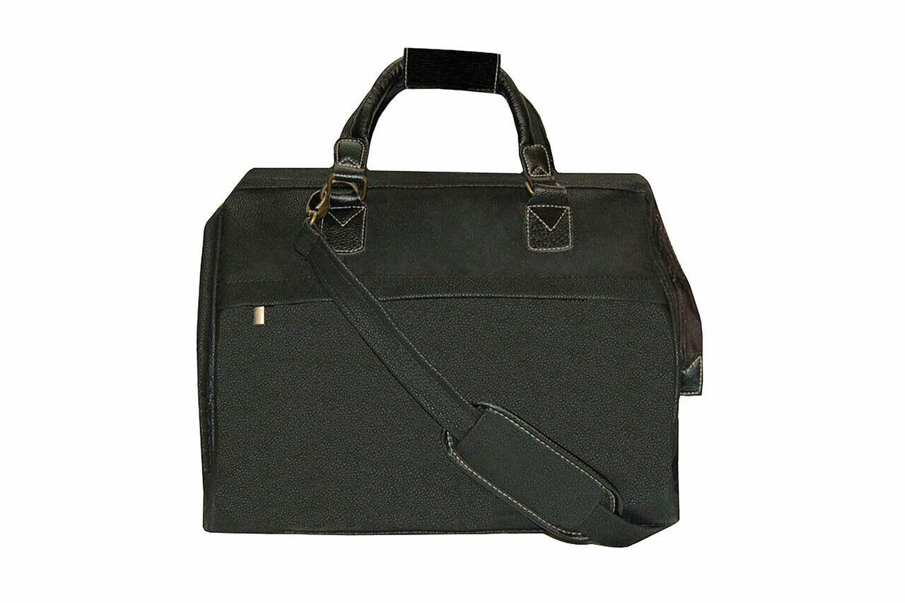 Travel City Bag - Black Faux Suede