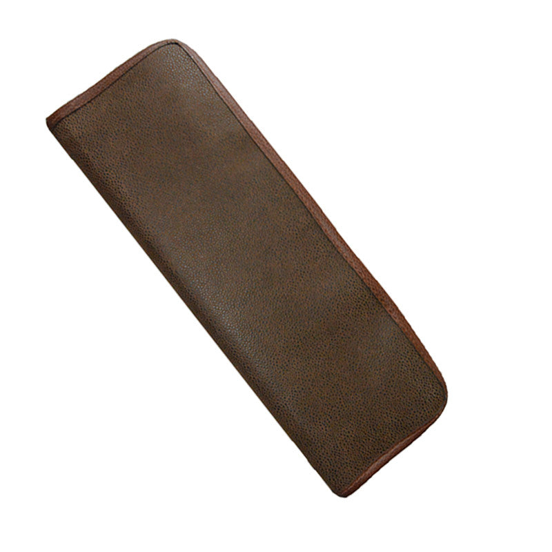 Tie Case - Brown Faux Suede