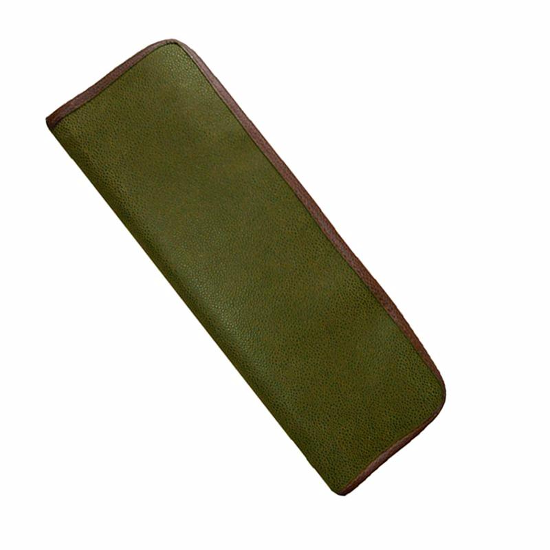 Tie Case - Millwood Green Faux Suede