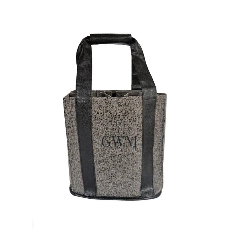 Bellemonde Aspen Grey Faux Suede Party-To-Go Tote with monogram
