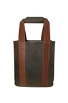 Party-To-Go Tote - Brown Faux Suede