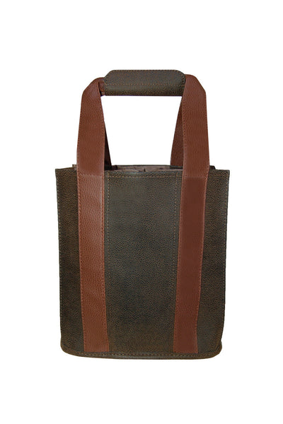 Party-To-Go Tote - Brown Faux Suede