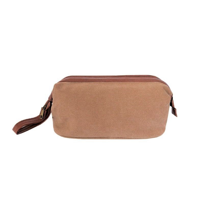 Dopp Kit - Washed Camel Canvas Classic