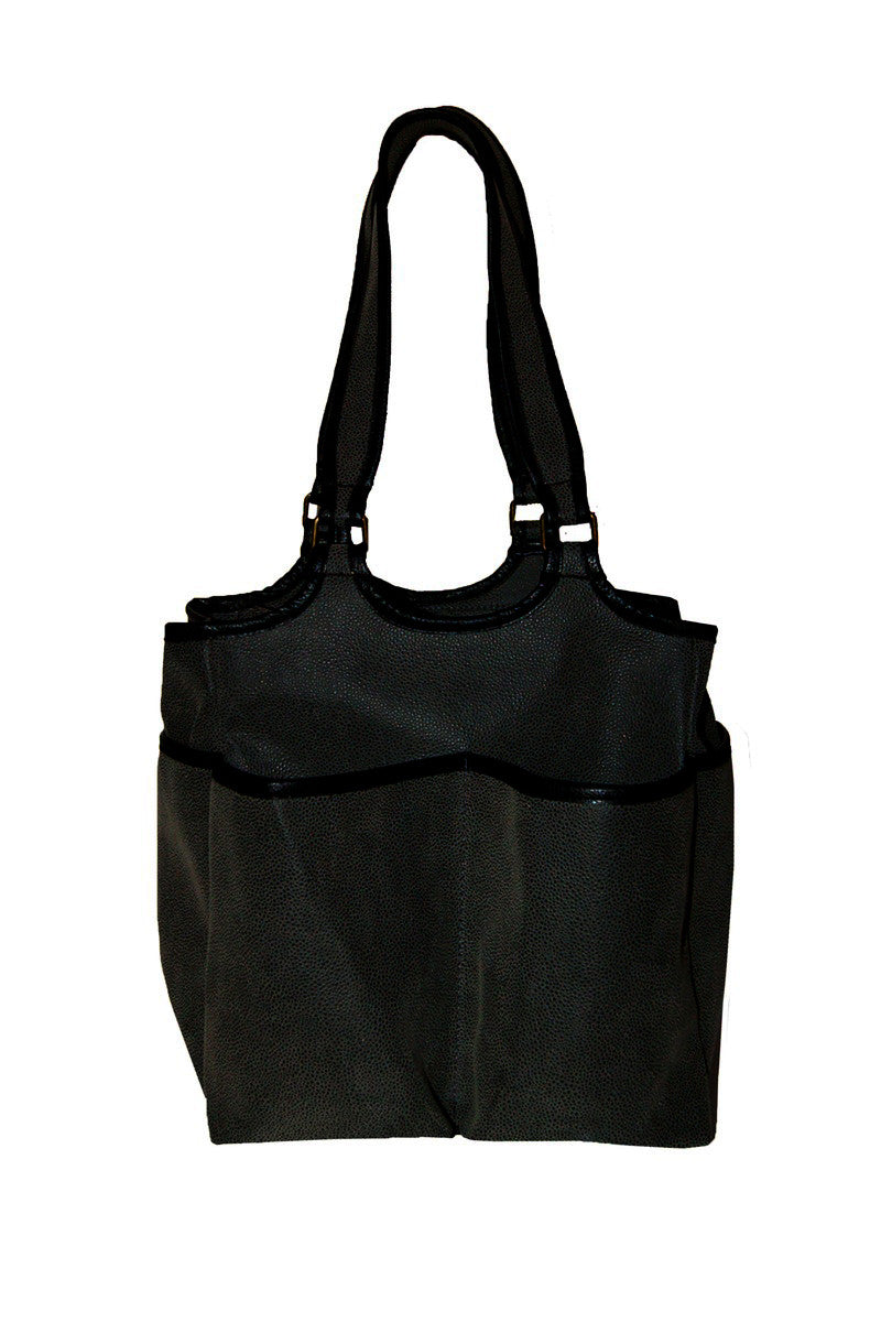 Haul it All Bag - Black Faux Suede