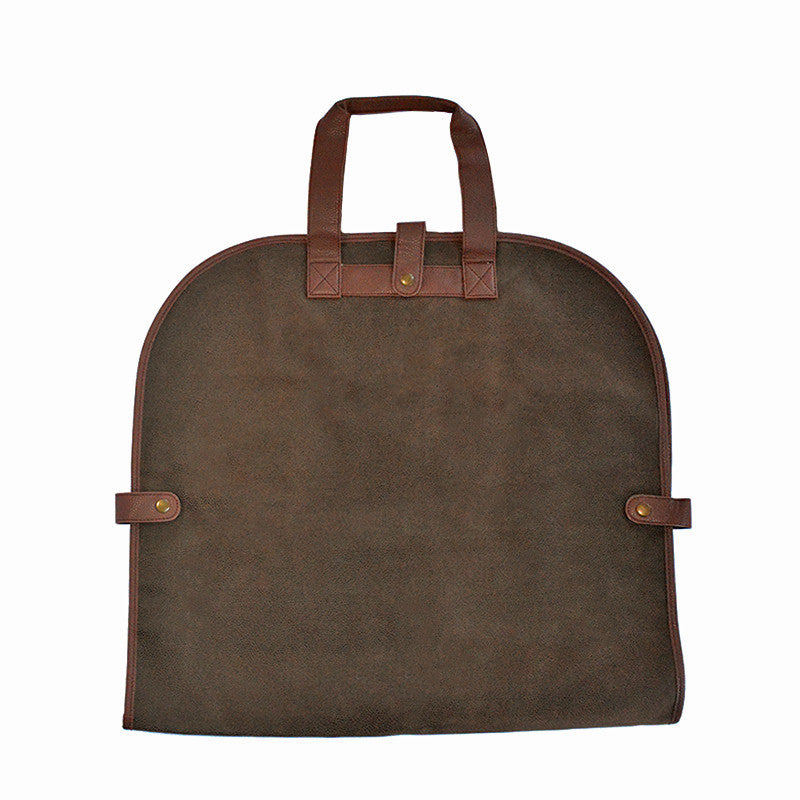 brown dress bag Not Just a Garment Bag - Brown Faux Suede