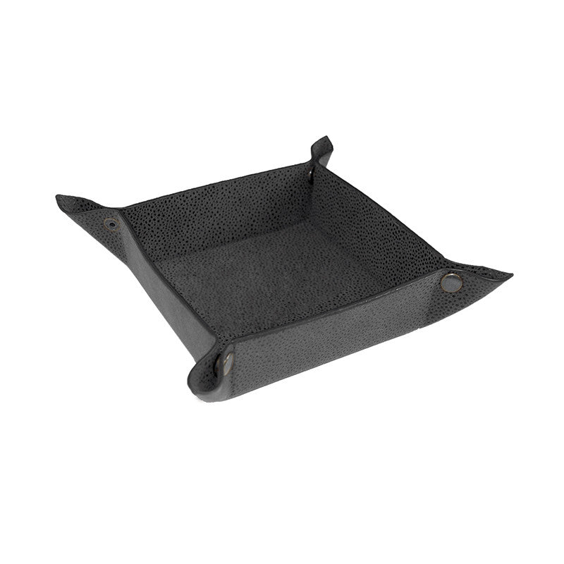 Valet Tray - Aspen Grey Faux Suede Grain