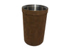 Wine Cooler - Brown Faux Suede