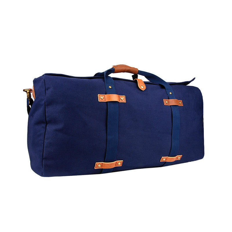 Large Canvas Duffle - Washed Navy Canvas