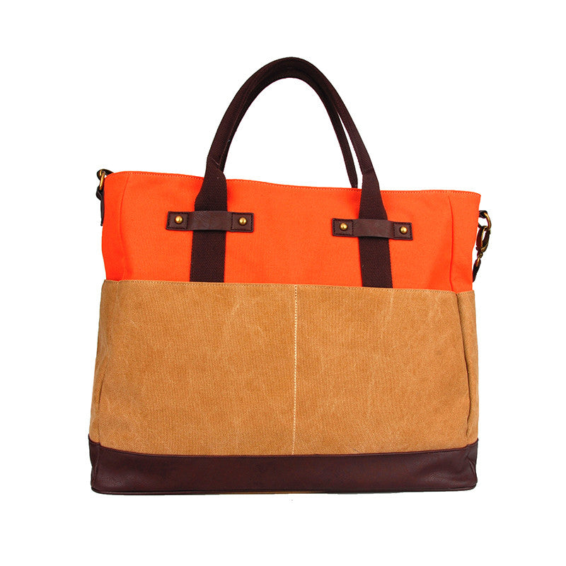 All Around Bag - Washed Orange/Camel Canvas