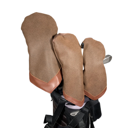 Brown Faux Suede Driver Head Cover
