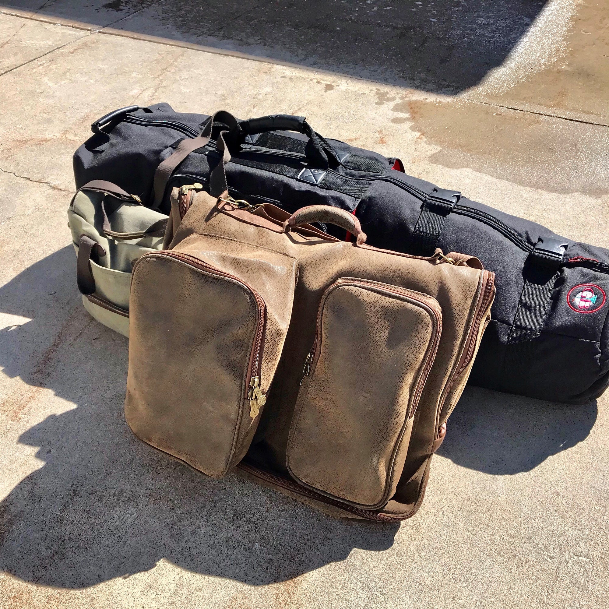 Not Just a Garment Bag - Brown Faux Suede - Bellemonde Not Just a Garment Bag - Brown Faux Suede - Bellemonde