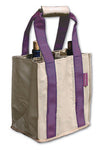 Party-To-Go Tote - Purple & Tan