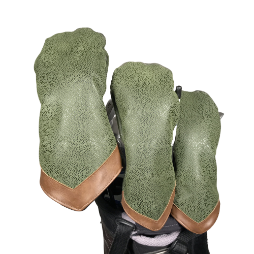Millwood Green Faux Suede Golf Head Cover Set